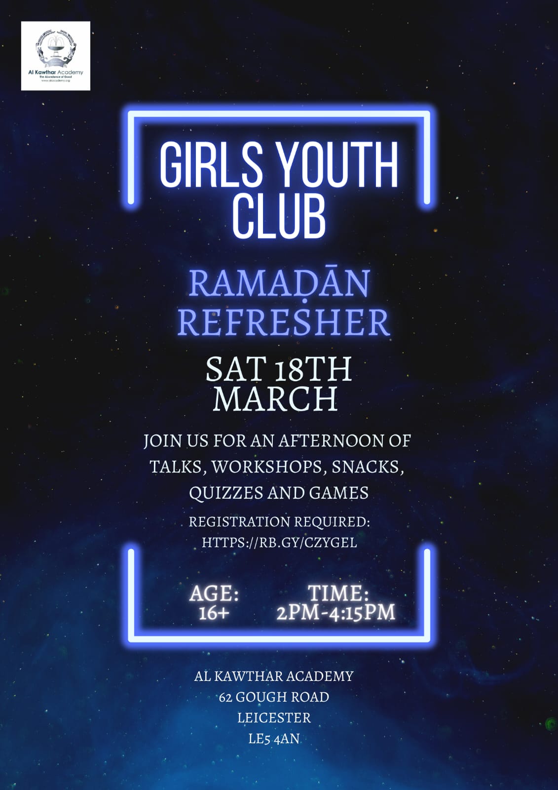 Ramadan Refresher – Girls Youth Club